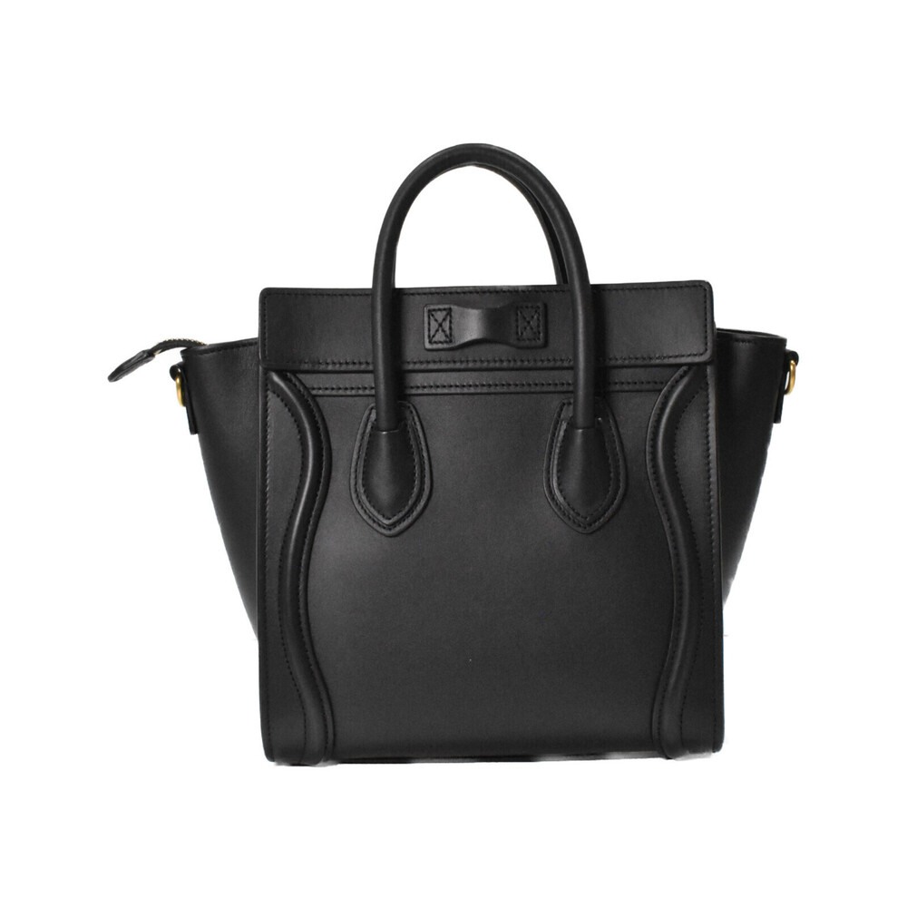 CELINE Luggage Shopper black leather bag handbag shoulder crossbody classic - Picture 2 of 7